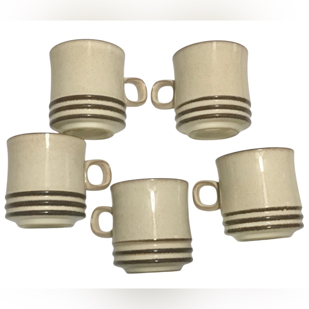 Vintage Denby ‘Sahara’ Stoneware cups/mugs set of 5